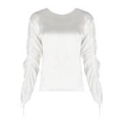 Liu Jo Elegant Blus med Rund Hals White, Dam