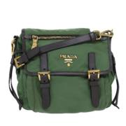 Prada Vintage Pre-owned Nylon prada-vskor Green, Dam