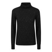 Fabiana Filippi Mysig Stickad Turtle Neck Sweater Black, Dam