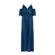 Liu Jo Elegant Maxi Klänning Blue, Dam