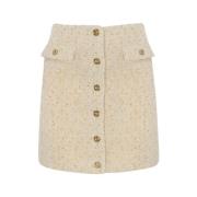 Twinset Kort Kjol med Modern Twist Beige, Dam