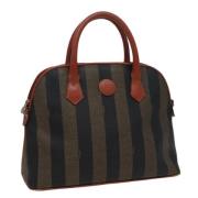 Fendi Vintage Pre-owned Canvas handvskor Brown, Dam