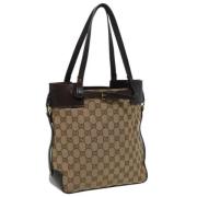 Gucci Vintage Pre-owned Canvas gucci-vskor Beige, Dam