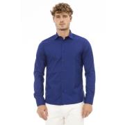 Baldinini Italiensk krage regular fit skjorta Blue, Herr