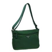 Prada Vintage Pre-owned Nylon prada-vskor Green, Dam