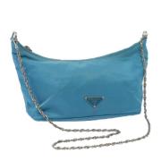 Prada Vintage Pre-owned Nylon prada-vskor Blue, Dam