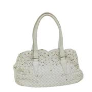 Bottega Veneta Vintage Pre-owned Laeder handvskor White, Dam