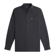 Fred Perry Ankar Grå Button Down Skjorta Gray, Herr