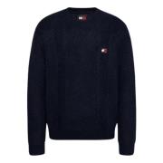 Tommy Hilfiger Blå Klassisk Stickad Tröja Blue, Herr