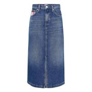 Tommy Hilfiger Vintage Denim Pennkjol Blue, Dam