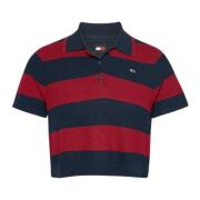 Tommy Hilfiger Blårandig Polotröja Multicolor, Dam