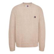 Tommy Hilfiger Klassisk Heritage Stickad Tröja Beige, Herr