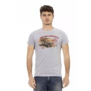 Trussardi Gr kortärmad T-shirt med rund hals Gray, Herr