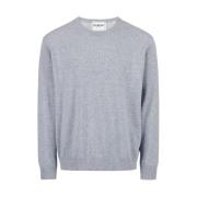 Iceberg Logo Crewneck Sweater i Ullblandning Gray, Herr