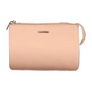 Calvin Klein Rosa Polyester Handväska med Justerbar Rem Pink, Dam