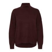 InWear Randig Turtleneck Pullover Brun Puce Brown, Dam