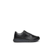 Nerogiardini Svarta läder sneakers med snörning Black, Herr