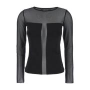 Federica Tosi Svart Tulle Top Black, Dam