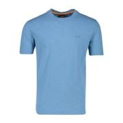 Hugo Boss Blå Rund Hals Bomull T-shirt Blue, Herr