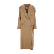 Max Mara Brun Dubbelknäppt Kamelrock Brown, Dam