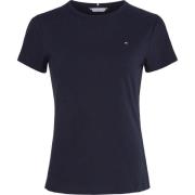 Tommy Hilfiger 1985 Slim Slub Marinblå T-Shirt Blue, Dam