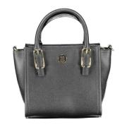 Tommy Hilfiger Black Polyurethane Handbag Black, Dam