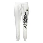 Cavalli Class Sportiga Borstade Byxor med Elastisk Midja White, Dam