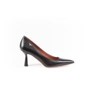 Testoni Tidlös Lady Calf Pump med T Logo Black, Dam