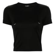 Mugler Svart T-shirt Klassisk Stil Black, Dam