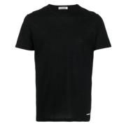 Jil Sander Svart Kortärmad T-shirt Black, Herr