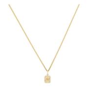 Vedder & Vedder Pavé Tag Halsband Guld Yellow, Dam