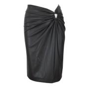 Nenette Slim Fit Midi Kjolar Black, Dam