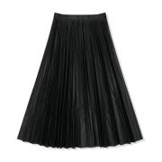 Junya Watanabe Svart Organdy Veckad Kjol Black, Dam