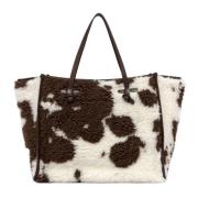 Gianni Chiarini Lantlig Stil Faux Fur Shoppingväska Multicolor, Dam