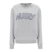 Autry Sweatshirt med logobroderi Gray, Dam