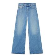 Diesel Vintage Denim Blå Byxor Blue, Dam