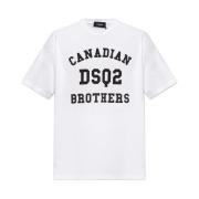 Dsquared2 Casual Bomull T-shirt för Män White, Herr