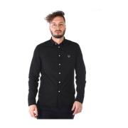 Kenzo Casual Bomullsskjorta för Män Black, Herr