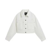 Vans Crop Trucker Jacka White, Dam