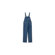 Carhartt Wip Kvinnors Straight Bib Overall Blue, Dam