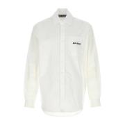 Palm Angels Klassisk Vit Poplin Skjorta White, Herr