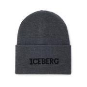 Iceberg Merinoull Stickad Mössa Gray, Herr