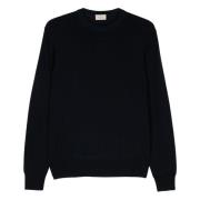 Altea Merino Crew Neck Sweater Blue, Herr