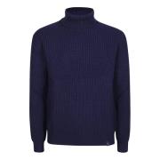 Falke Mysig Stickad Turtle Neck Sweater Blue, Herr