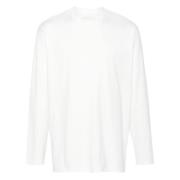 Y-3 Lyxig Långärmad T-shirt White, Herr