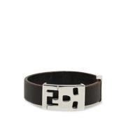 Fendi Vintage Pre-owned Laeder armband Brown, Dam