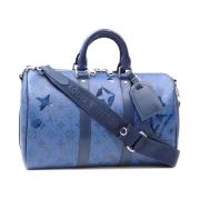 Louis Vuitton Vintage Pre-owned Tyg louis-vuitton-vskor Blue, Dam