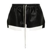 Rick Owens Svarta Läderboxers Black, Dam