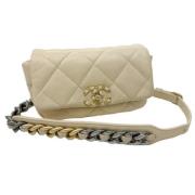 Chanel Vintage Pre-owned Laeder chanel-vskor Beige, Dam