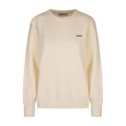 Autry Vit Crew Neck Sweater White, Dam